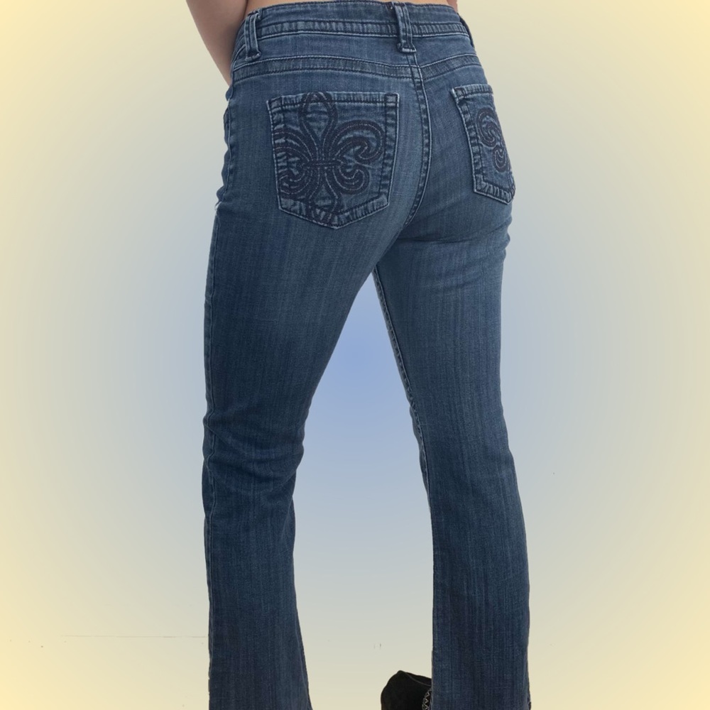 Vintage Lee Fleur-De-Lis Stitch Pocket Flare Jeans ⚜️